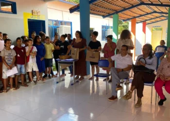 Estudantes apresentaram músicas tradicionais da Comunidade Mumbuca