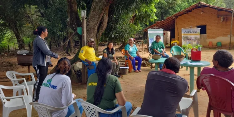 Comunidade recebe orientações sobre o Manejo Integrado do Fogo (MIF), Licenciamento Ambiental, Cadastro Ambiental Rural (CAR), entre outros temas - Foto: Naturatins/Governo do Tocantins