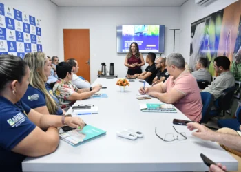 Diretora de Planejamento, Flávia Melo durante apresentação de relatório. Foto - Majuh Souza / Governo do Tocantins