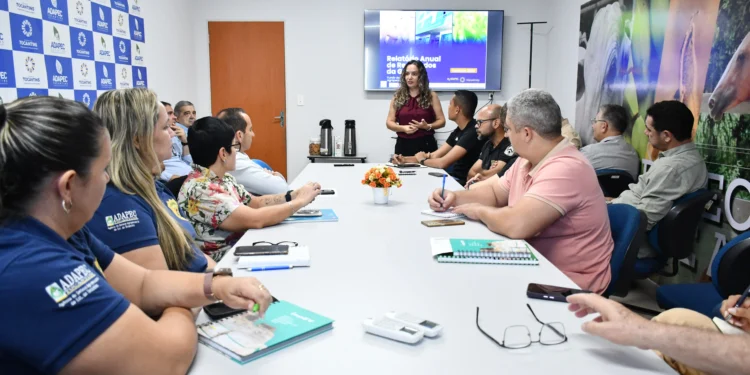 Diretora de Planejamento, Flávia Melo durante apresentação de relatório. Foto - Majuh Souza / Governo do Tocantins