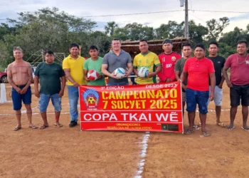 Vereador Sérgio Caldeira prestigia abertura da Copa Tkaiwe em Tocantinia
