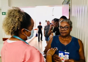 Ações com colaboradores do HRA e terceirizadas 
 Fotos: Divulgação-SES-TO