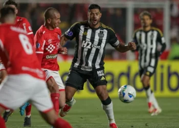 Hulk durante jogo do Atlético-MG contra o Cienciano • Pedro Souza / Atlético
