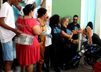 Manifestação no Pelourinho contra a desapropriação da Casa 14. • Divulgação