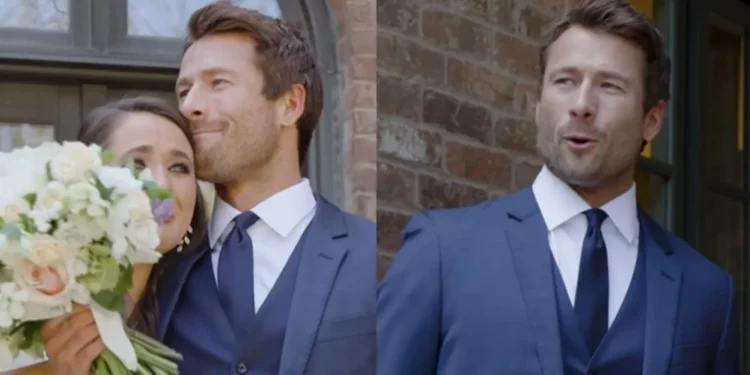 Glen Powell segura o choro ao ver irmã vestida de noiva