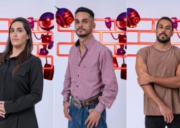 Dani Hypolito, João Pedro e Maike estão no 13º Paredão do BBB 25 • Globo/Fábio Rocha