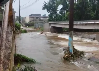 Enchente na cidade de Ubatuba (SP) • Reprodução