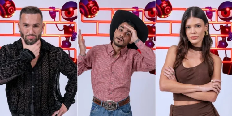 BBB25: Diego Hypolito, João Gabriel e Vitória Strada formam novo Paredão