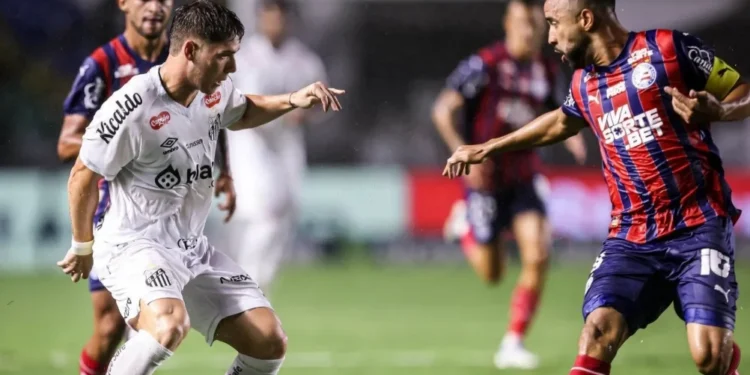 Brasileirão: Santos e Bahia empatam na Vila Belmiro e seguem sem vencer