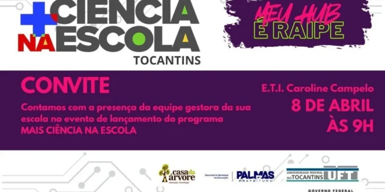 Palmas lança Programa Mais Ciência na Escola nesta terça-feira, 8