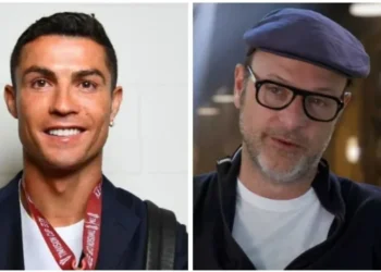 Cristiano Ronaldo e Matthew Vaughn • reprodução