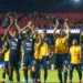 Jogadores do Alianza Lima comemoram empate contra o São Paulo no Morumbis, pela Libertadores • Divulgação/X Libertadores