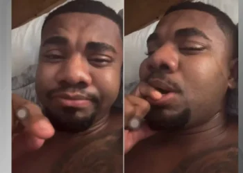 Davi Brito postou vídeo chorando, mas apagou em seguida • Reprodução/X