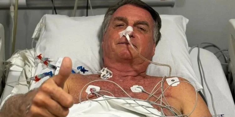 Ex-presidente Jair Bolsonaro (PL) internado em hospital em Natal, no Rio Grande do Norte • Reprodução/Instagram