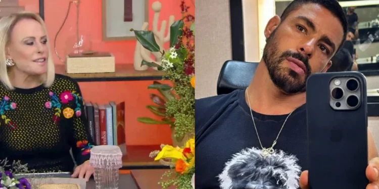 Ator mandou flores para a apresentadora Ana Maria Braga em agradecimento a uma receita de coxinha • TV Globo/Reprodução/Instagram/Cauã Reymond