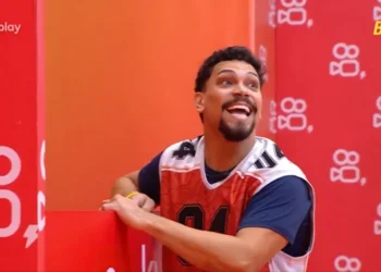 Vinícius foi o último Anjo do BBB 25 após vencer prova nesta sexta (11) • Reprodução/ TV Globo