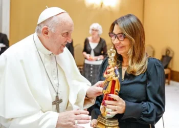 A primeira-dama brasileira teve três encontros com o Papa Francisco • Ricardo Stuckert/PR