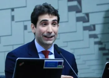 Diretor de Política Monetária do Banco Central, Gabríel Galípolo, fala em comissão no Senado Federal • 04/07/2023 - Lula Marques/ Agência Brasil/Distribuição via REUTERS