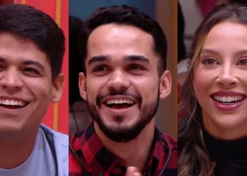 Guilherme VIlar, João Pedro Castro e Renata Saldanha estão na final do BBB25 • Reprodução/Globoplay