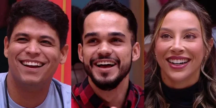Guilherme VIlar, João Pedro Castro e Renata Saldanha estão na final do BBB25 • Reprodução/Globoplay