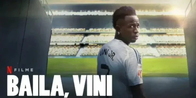 Pôster do documentário de Vinícius Júnior na Netflix • Reprodução/Netflix