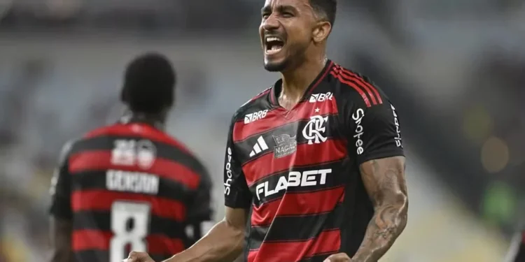 Danilo comemora seu gol em Flamengo x Juventude — Foto: André Durão