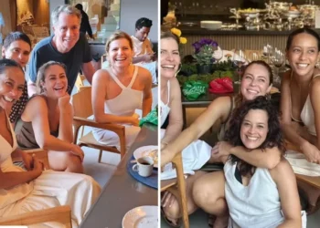 Paolla reúne parte do elenco de "Vale Tudo" em almoço de aniversário • Instagram/Alloisio Sirimarco/Malu Galli