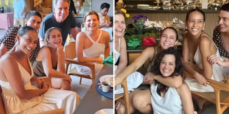 Paolla reúne parte do elenco de "Vale Tudo" em almoço de aniversário • Instagram/Alloisio Sirimarco/Malu Galli
