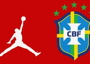 Segunda camisa do Brasil para a Copa de 2026 deve ser vermelha e confeccionada pela Jordan • Reprodução/Footy Headlines