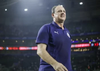 Rogério Ceni após vitória do Bahia sobre o Palmeiras — Foto: Rafael Rodrigues/EC Bahia