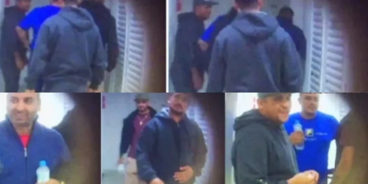 Circuito de segurança registrou reunião entre o PCC e mafiosos • Reprodução/Polícia Federal