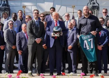 Eagles em visita à Casa Branca • Mark Schiefelbein/AP