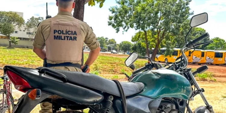 Motocicleta recuperada. - Foto: Ascom PMTO
