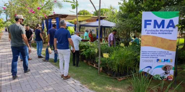 Fundação de Meio Ambiente realiza doação de mudas e dinâmica sobre coleta seletiva na Agrotins 2025