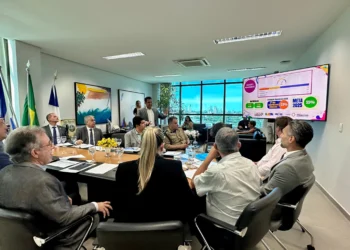 Secretário Fábio Vaz apresenta ações desenvolvidas pela Educação em reunião com o TCE-TO