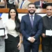 Léo Barbosa homenageia padre José Ney e empresária Taíze Amaral durante sessão solene pelos 36 anos de Palmas
