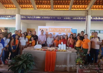 Forças de Segurança reunidas antes da caminhada em Itacajá