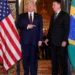 O presidente dos EUA, Donald Trump, e o ex-presidente do Brasil, Jair Bolsonaro • Foto: Tom Brenner - 7.mar.2020/Reuters