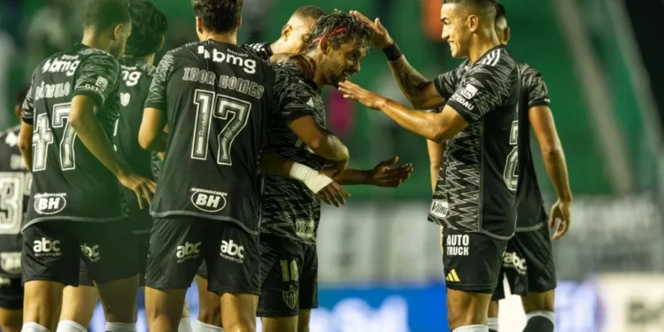 Gustavo Scarpa comemora o gol em Atlético-MG x Juventude • Pedro Souza / Atlético