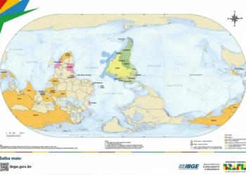 IBGE lança versão do mapa-múndi invertido e com Brasil no centro • Marcio Pochmann