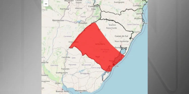Rio Grande do Sul está em alerta severo para chuvas nesta semana
