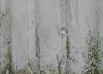 Parede com marcas de mofo • Reprodução/ Unsplash