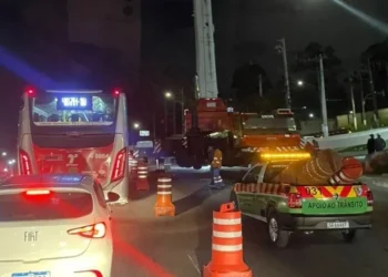 Ocorrência provocou congestionamento na avenida Jacu-Pêssego • Crédito: Diário do Transporte