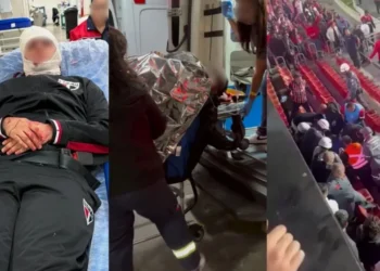 Homem, de 49 anos, sofreu um corte na cabeça e seu filho, de 17 anos, teve escoriações • Reprodução