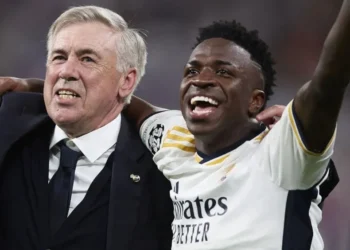 Vini Jr. destacou parceria com Ancelotti em documentário • Foto: Alvaro Medranda/Quality Sport Images/Getty Images