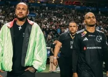Neymar chega ao Allianz Parque para a final entre Furia e Dendele na Kings League Brazil • Reprodução/Kings League