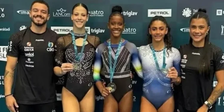 Brasil brilha com dois ouros e sete medalhas na Copa do Mundo de ginástica
