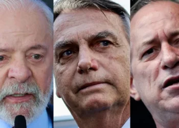 Luiz Inácio Lula da Silva (PT), Jair Bolsonaro (PL) e Ciro Gomes (PDT) • Reprodução