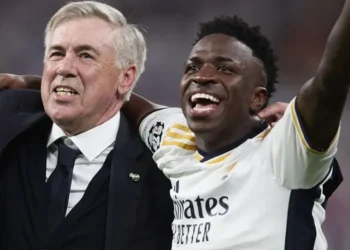 Vini Jr. destacou parceria com Ancelotti • Foto: Alvaro Medranda/Quality Sport Images/Getty Images