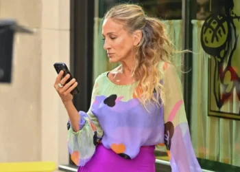 Sarah Jessica Parker nas gravações de "And Just Like That" em Nova York, nos Estados Unidos • James Devaney/GC Images